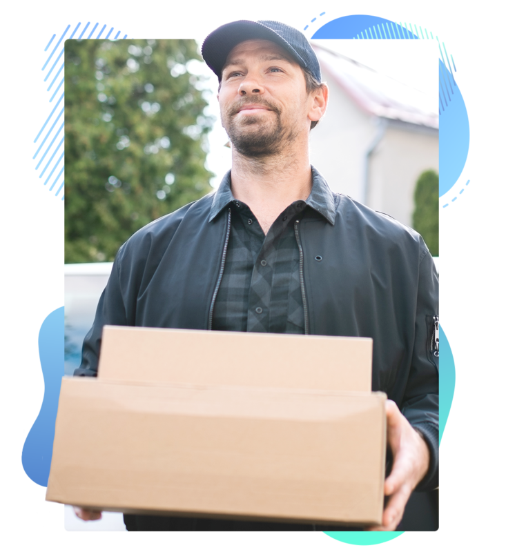 delivery man with packages