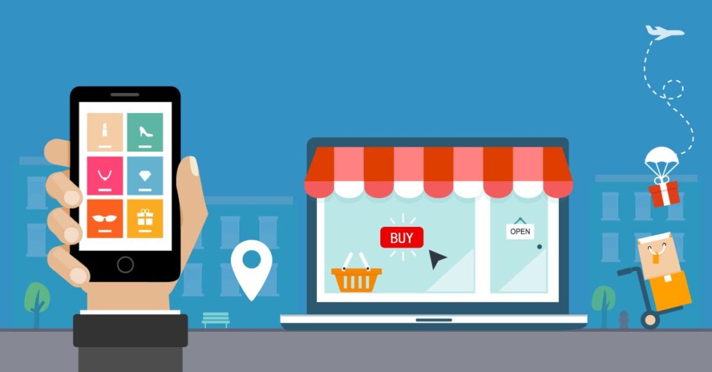 e-commerce integration app illustration